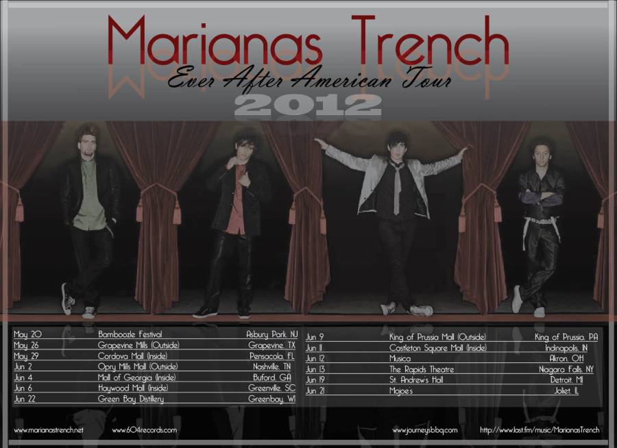 Marianas Trench Tour Poster for Advanced Media Design